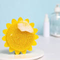 Baby shower head massage brush flower shape baby bath silicone brush